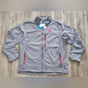 Columbia Gray Oklahoma Sooners Ascender II Full-Zip Jacket Size XL softshell